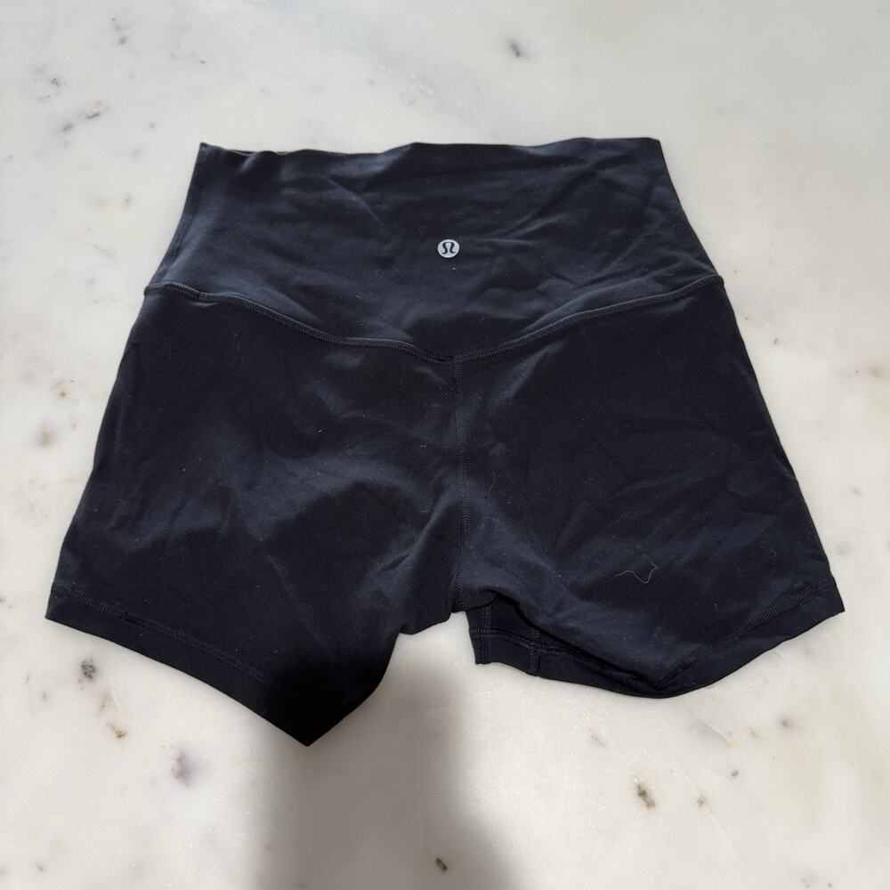 Lululemon Shorts Womens Size 6 Black High Rise Align Biker Athletic Yoga